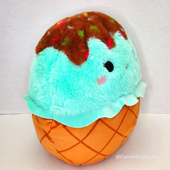 MAYA🍦Mint Chocolate Chip Ice Cream Cone FuzzAmallow NWT great friend - Picture 6 of 9